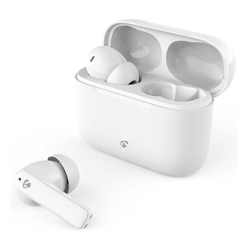 Kabellose Kopfhörer mit ENC, 450 mAh + 2x 40 mAh, IPX4, weiß