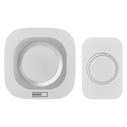 Kabellose Türklingel für 230V-Steckdose + 1x CR2032 IP44 Weiß