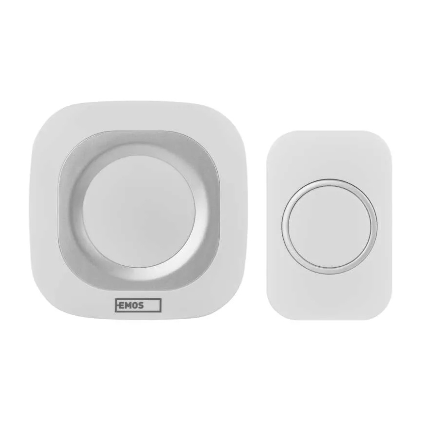 Kabellose Türklingel für 230V-Steckdose + 1x CR2032 IP44 Weiß