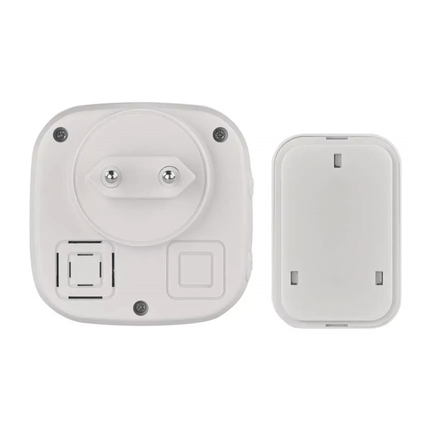 Kabellose Türklingel für 230V-Steckdose + 1x CR2032 IP44 Weiß