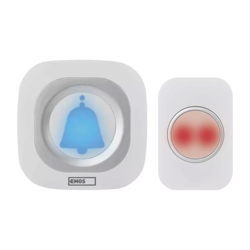 Kabellose Türklingel für 230V-Steckdose + 1x CR2032 IP44 Weiß