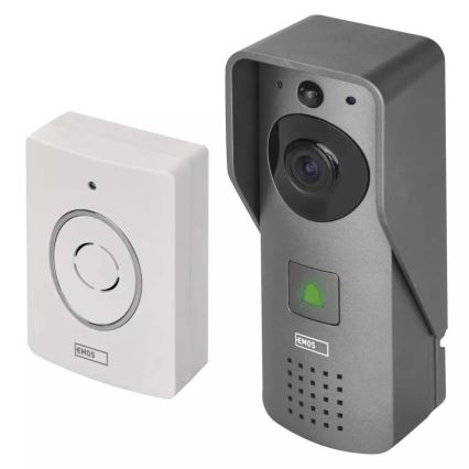 Kabellose Video-Türklingel mit Bewegungssensor GoSmart 12V/3xAA IP44 Wi-Fi Tuya