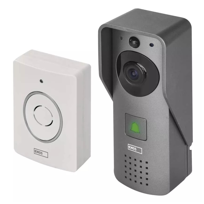 Kabellose Video-Türklingel mit Bewegungssensor GoSmart 12V/3xAA IP44 Wi-Fi Tuya