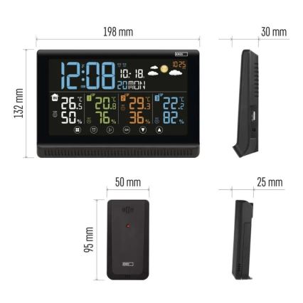Kabellose Wetterstation 5V/3xAAA + 2xAAA