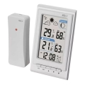 Kabellose Wetterstation mit Wecker 2xAAA + 2xAA weiß