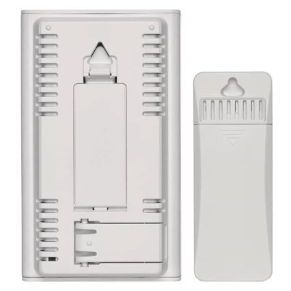 Kabellose Wetterstation mit Wecker 2xAAA + 2xAA weiß