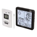 Kabellose Wetterstation mit Wecker 3xAA + 2xAAA schwarz
