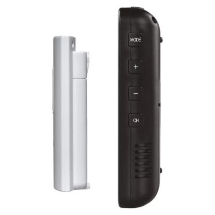 Kabellose Wetterstation mit Wecker 3xAA + 2xAAA schwarz