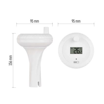 Kabelloses, schwimmendes Poolthermometer 2×AA