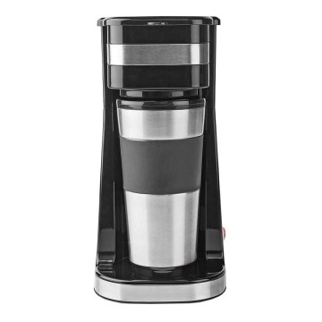 Kaffeemaschine für eine Tasse (0,4 l) mit Reisebecher