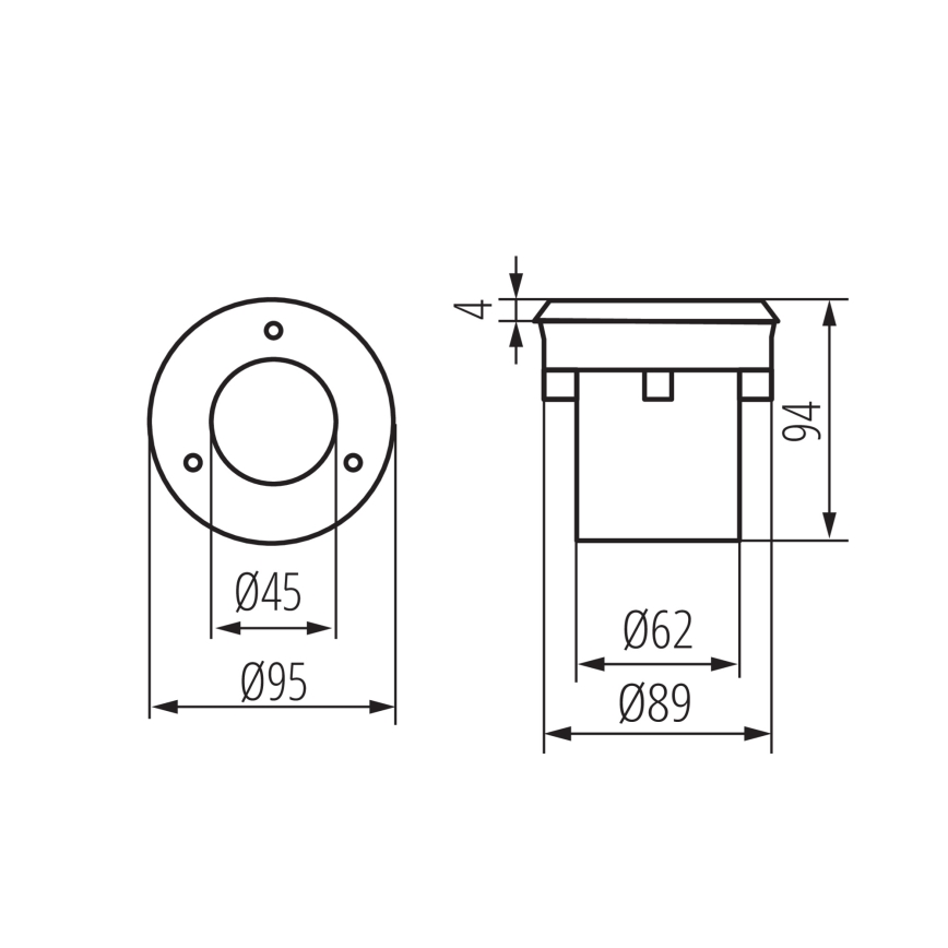LED-befahrbare Bodeneinbauleuchte für den Außenbereich GORDO LED/1W/230V Ø 9,5 cm IP67 Edelstahl