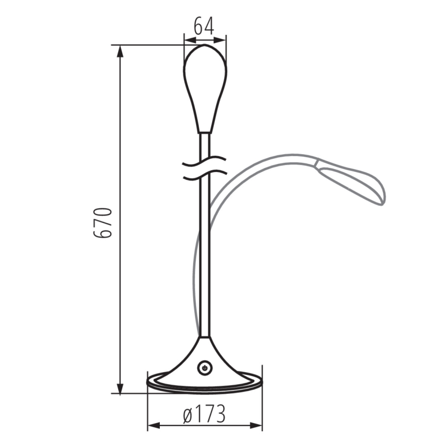 LED dimmbare flexible Tischlampe FRANCO LED/6,8W/230V schwarz