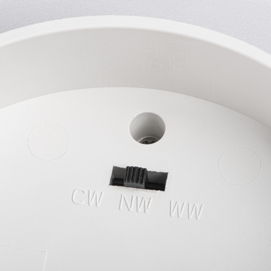LED-Spot SONOR LED/6W/230V 3000/4000/5700K + LED/1,5W 2200K Ø 9 cm weiß