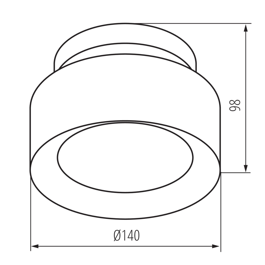 LED-Spotleuchte SONOR LED/12W/230V 3000/4000/5700K + LED/1,5W 2200K, Ø 14 cm, weiß