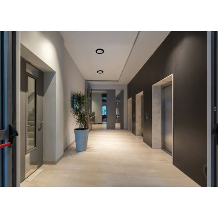 LED Decken-/Einbauleuchte 2v1 ERGA LED/17W/230V 3000/4000/6500K schwarz