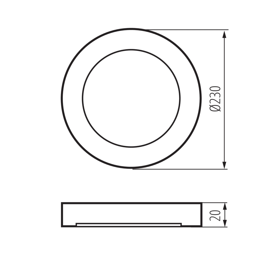 LED Decken/Einbauleuchte 2-in-1 ERGA LED/17W/230V 3000/4000/6500K weiß