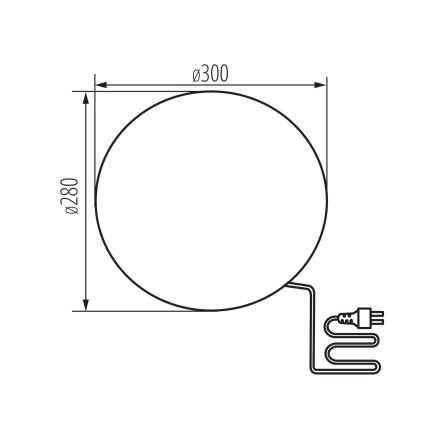 Außenleuchte STONO 1xE27/25W/230V Ø 30 cm IP65