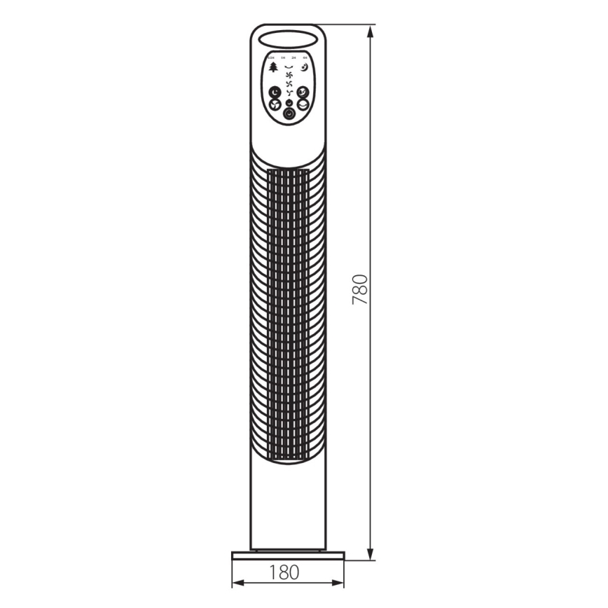 Bodenventilator VENICO 40W/230V schwarz + FB