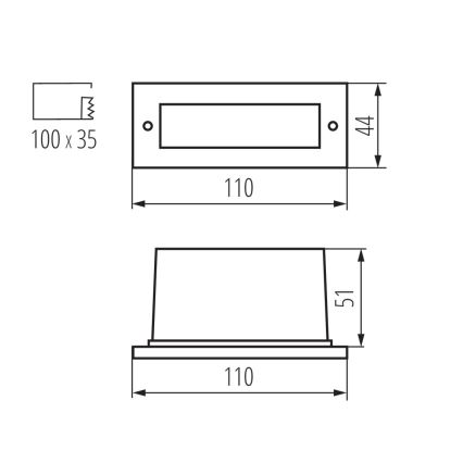 LED Treppenleuchte LED/0,6W/230V IP54