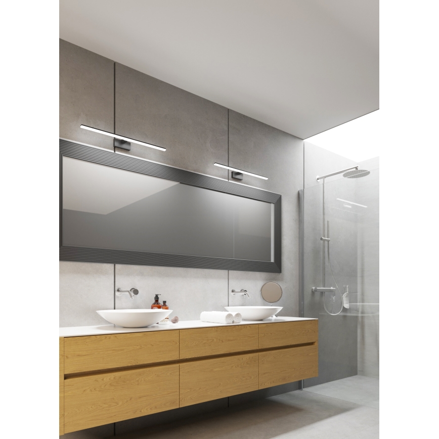 LED Badezimmerspiegelbeleuchtung ASTEN LED/8W/230V IP44 schwarz