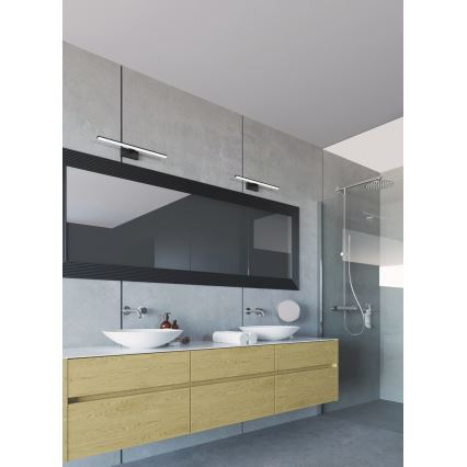 LED Badezimmerspiegelbeleuchtung ASTEN LED/8W/230V IP44 schwarz