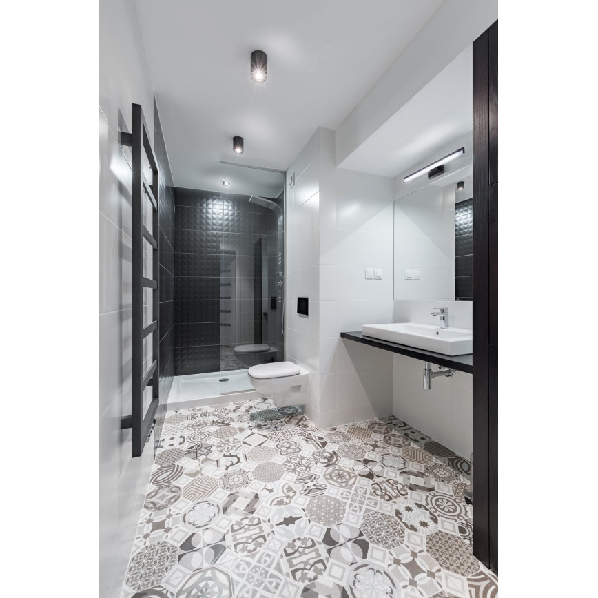 LED Badezimmerspiegelbeleuchtung ASTEN LED/8W/230V IP44 schwarz