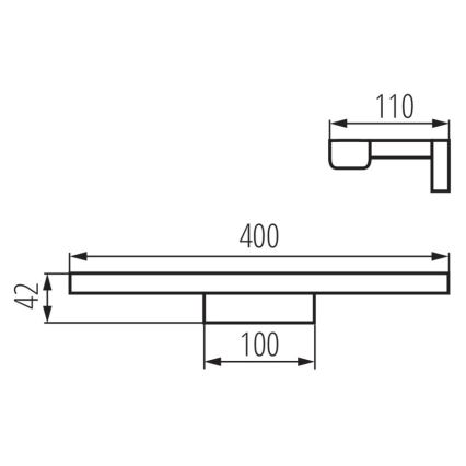 LED-Spiegelbeleuchtung für Badezimmer ASTEN LED/8W/230V IP44 weiß