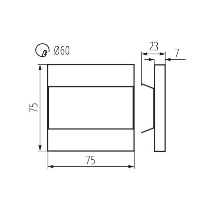 LED Treppenleuchte LED/0,8W/12V 3000K