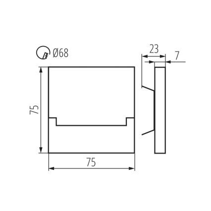 LED-Wandtreppenleuchte SABIK LED/0,8W/12V 4000K