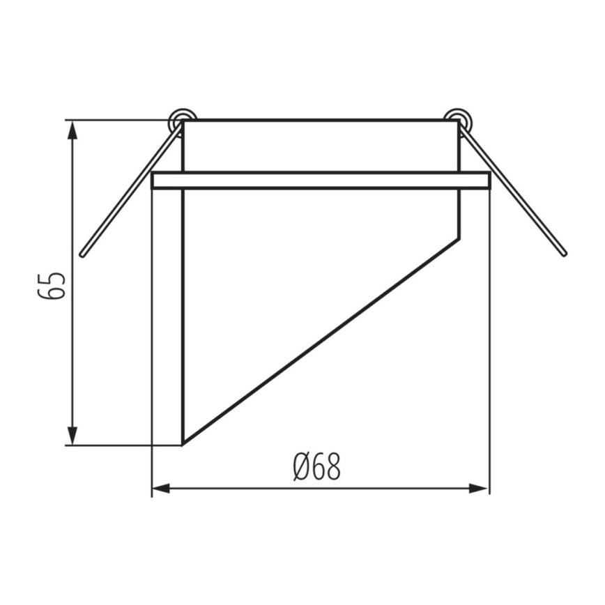 Einbaustrahler SPAG GU10/35W schwarz/golden