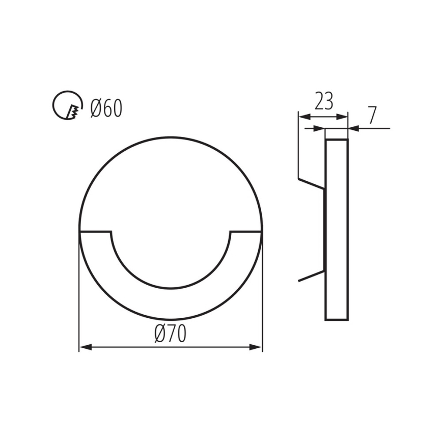 LED-Wandleuchte für Treppen SOLA LED/0,8W/12V 3000K inklusive Montagebox