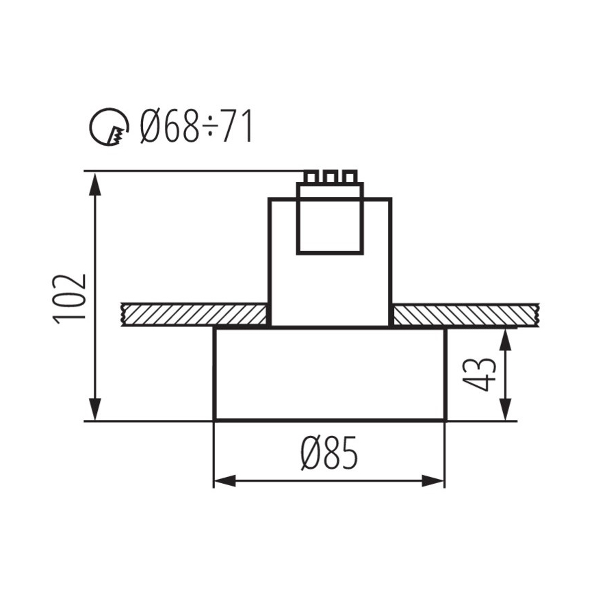 Einbaulampe MINI RITI 1xGU10/25W/230V weiß