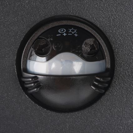 LED Außenwandleuchte mit Bewegungs- und Dämmerungssensor REKA LED/7W/230V IP54 anthrazit eckig