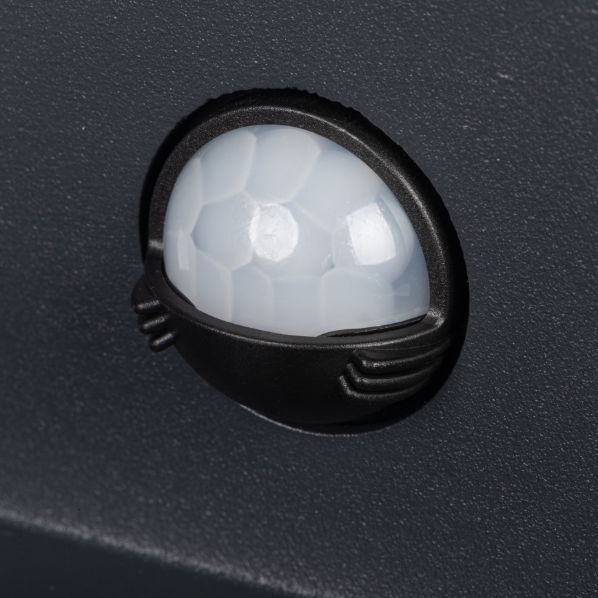 LED-Außenwandleuchte mit Sensor REKA LED/7W/230V IP54, anthrazit, rund