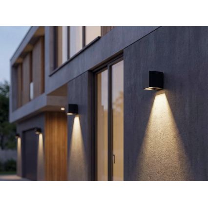 LED Solar-Wandleuchte mit Sensor REKA LED/3W/3,7V 1800 mAh 3000/4000/6500K IP65 schwarz