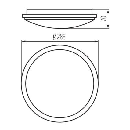 LED-Badezimmer-Deckenleuchte ORTE LED/24W/230V IP54