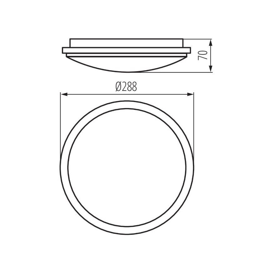 LED-Badezimmer-Deckenleuchte ORTE LED/24W/230V IP54