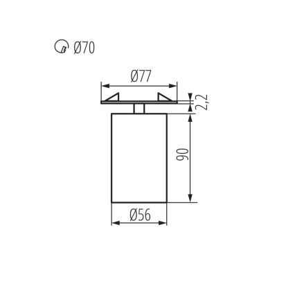 Einbau-Deckenstrahler CHIRO 1xGU10/35W/230V Weiß
