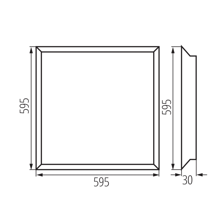 LED-Einbaupanel BAREV ECO LED/36W/230V 4000K 60x60 cm