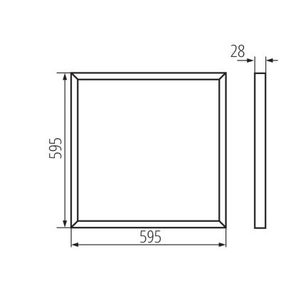 Oberflächenmontierbares LED-Panel BAREV LED/40W/230V 4000K 60x60 cm