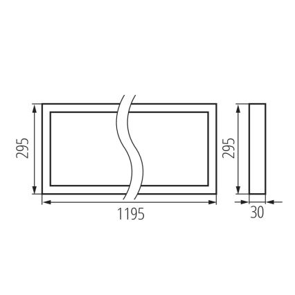 LED-Aufbaupanel BAREV LED/40W/230V 4000K 120x30 cm