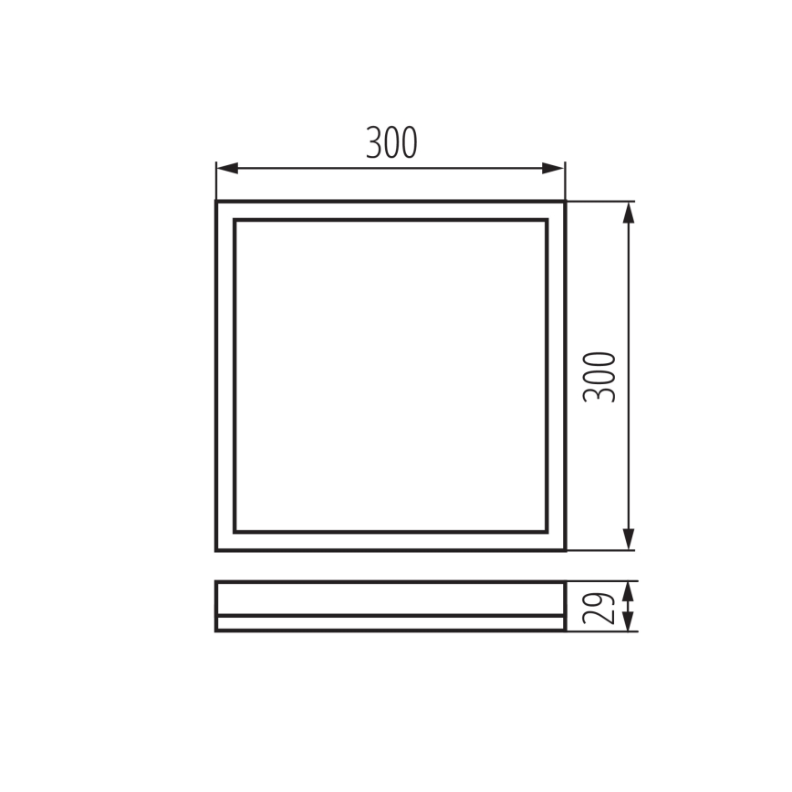 LED-Deckenleuchte AZPO LED/17,5W/230V 3000/4000/6000K 30x30 cm IP54 weiß