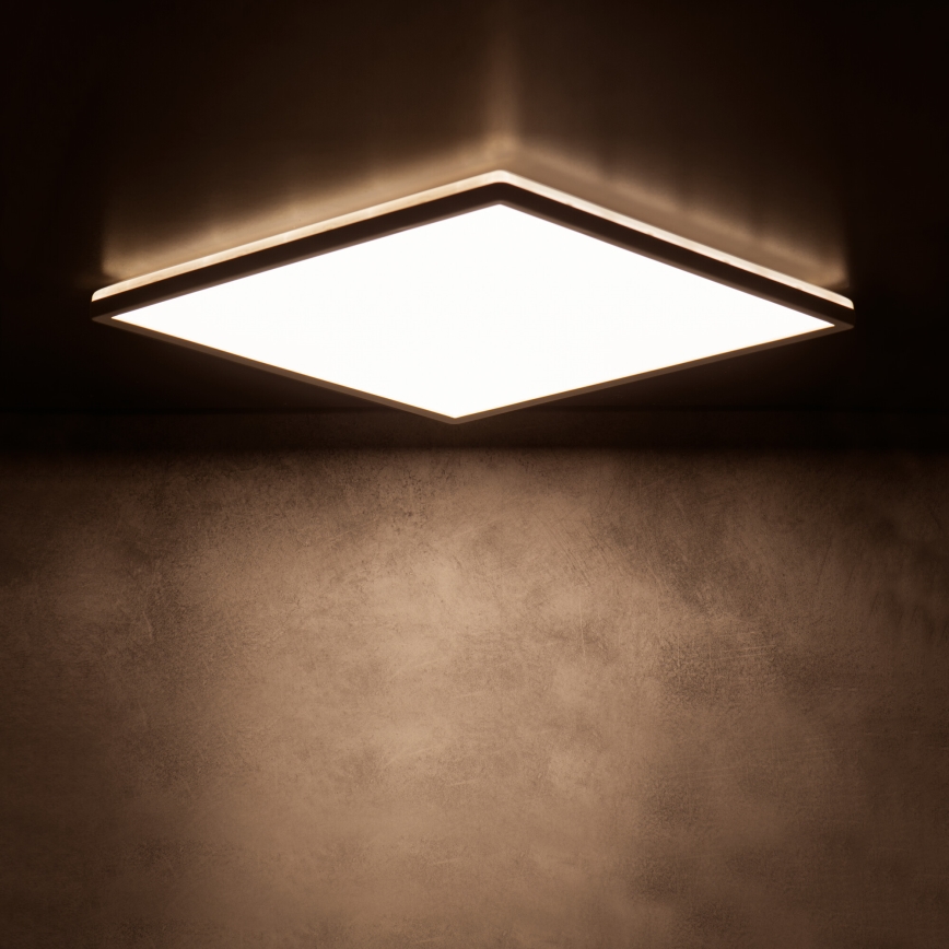 LED Deckenleuchte AZPO LED/22W/230V 3000/4000/6000K 42x42 cm IP54 schwarz