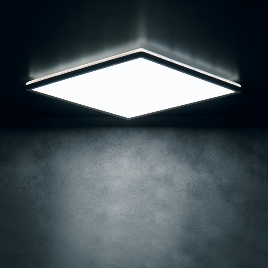 LED Deckenleuchte AZPO LED/22W/230V 3000/4000/6000K 42x42 cm IP54 schwarz