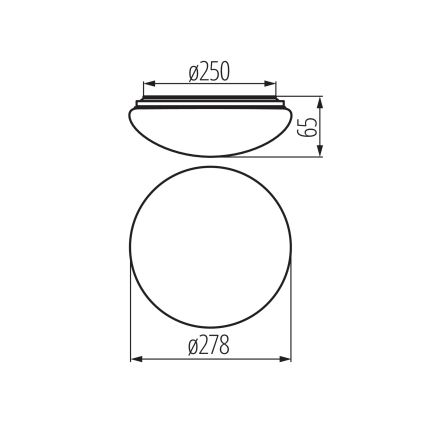 LED-Deckenleuchte für Badezimmer CORSO LED/12W/230V 3000/4000/6500K Ø 27,8 cm IP44