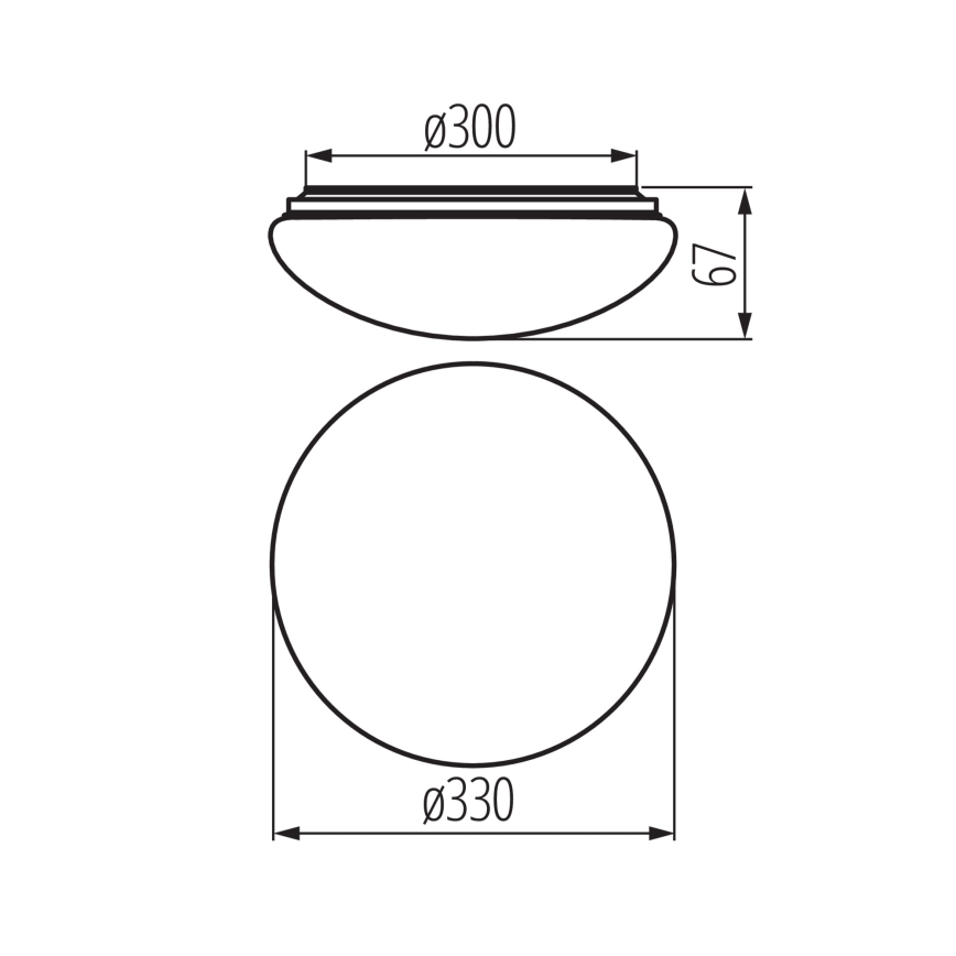 LED Badezimmer-Deckenleuchte CORSO LED/18W/230V 3000/4000/6500K Ø 33 cm IP44
