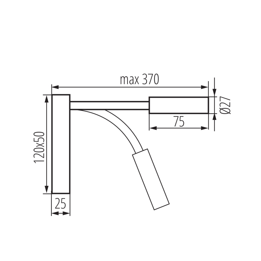 Flexible LED-Lampe TONIL LED/3,3W/230V weiß/gold