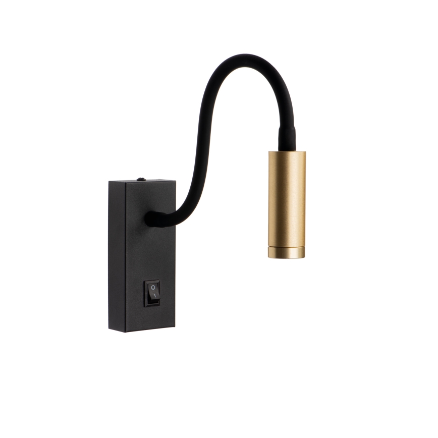 TONIL flexible LED-Leseleuchte, 3,3 W, 230 V, schwarz/gold