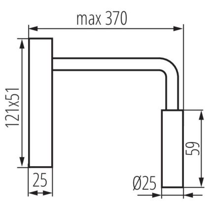 LED Wandlampe TONIL LED/2,7W/230V schwarz