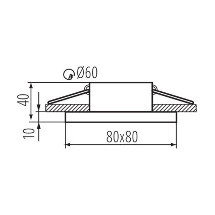 Badezimmereinbauleuchte FLINI 10W IP44 schwarz